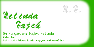 melinda hajek business card